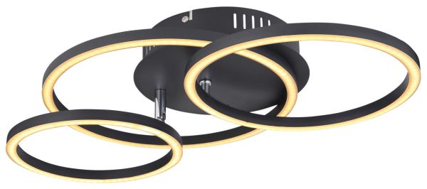 Globo Lighting - KENDY - Deckenleuchte Metall schwarz matt, LED