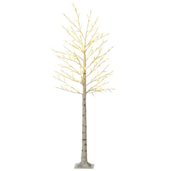 HOMCOM LED Baum 180 cm Lichterbaum, Kirschbaum mit 180 LEDs, 3  Helligkeitsstufen