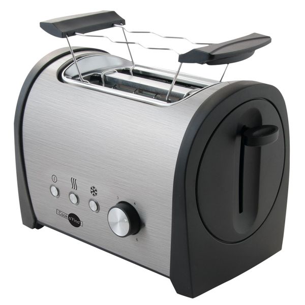 Cook o´Fino Edelstahl-Toaster "Supreme" - Silber/Schwarz