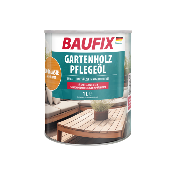 BAUFIX Gartenholz-Pflegeöl douglasie, seidenmatt, 1 Liter