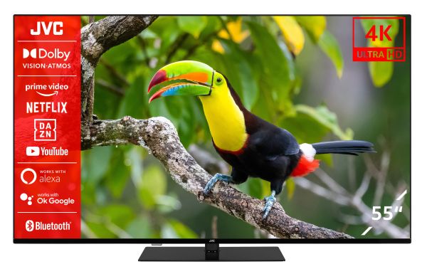 JVC LT-55VU6355 55 Zoll Fernseher / Smart TV (4K UHD, HDR Dolby Vision, Triple-Tuner, Dolby Atmos)