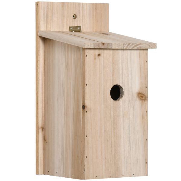 2er Set Nistkasten für Kolibri Wildvögel Vogelnistkasten aus Holz Vogelhaus Vogelfutterhaus Natur 15