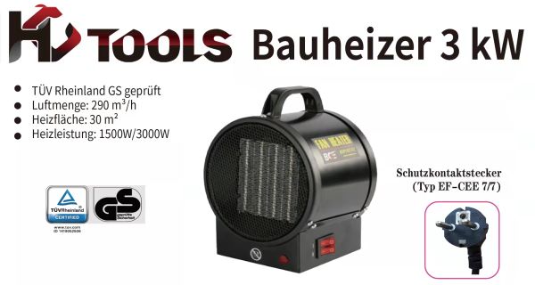 Bauheizer 3 kW