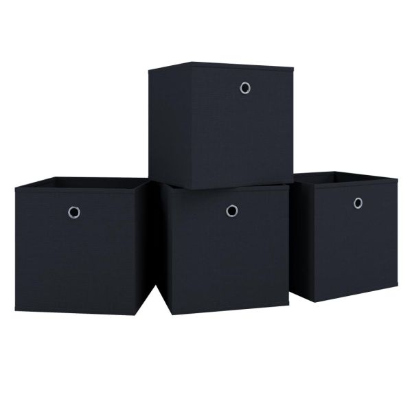VCM 4er-Set Faltbox Klappbox "Boxas" - ohne Deckel Grün
