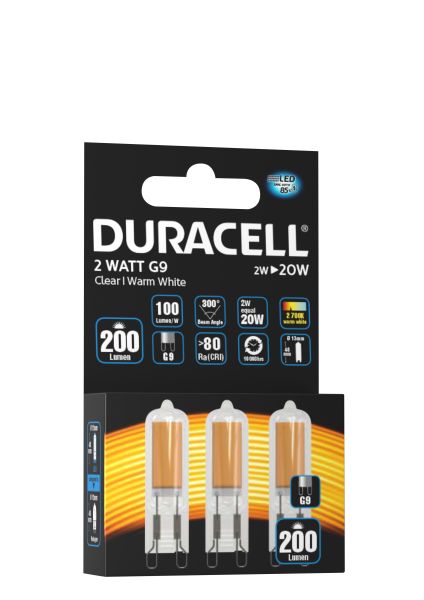 Duracell Spezial LED Leuchtmittel - G9 Mini 3er-Set
