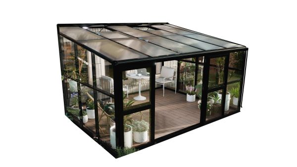 HC Home & Living Wintergarten mit Schiebtüren ,Terrassendach Veranda ca. 242 x 392 x 237 cm