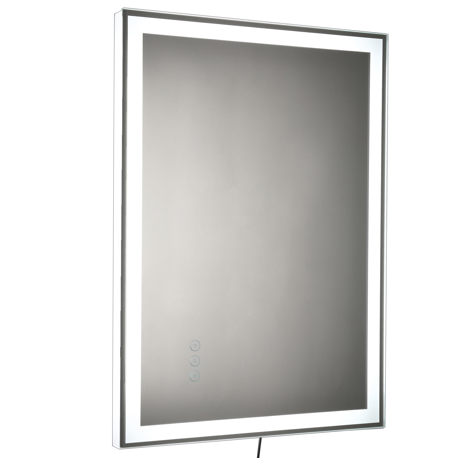 Maestro Viva functie kleankin Badezimmerspiegel LED-Spiegel Nebelfreier Wandspiegel  Touch-Schalter 3 Farben Alu 70 x 50 x 3 cm | Norma24