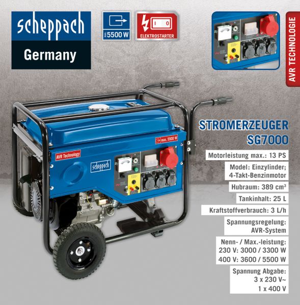 DETAIL Scheppach Stromgenerator SG7000