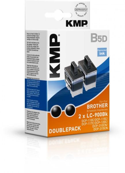 KMP B5D Tintenpatrone ersetzt Brother (LC900BK)