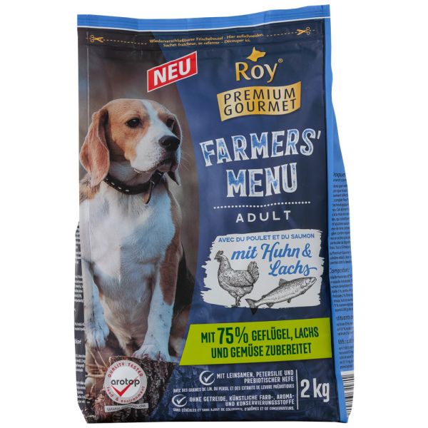 Roy Premium Gourmet Farmers' Menu Huhn & Lachs, 2kg, 6 Stück