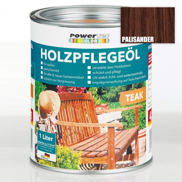 Powertec Color Holzpflegeöl, 1 Liter, Palisander