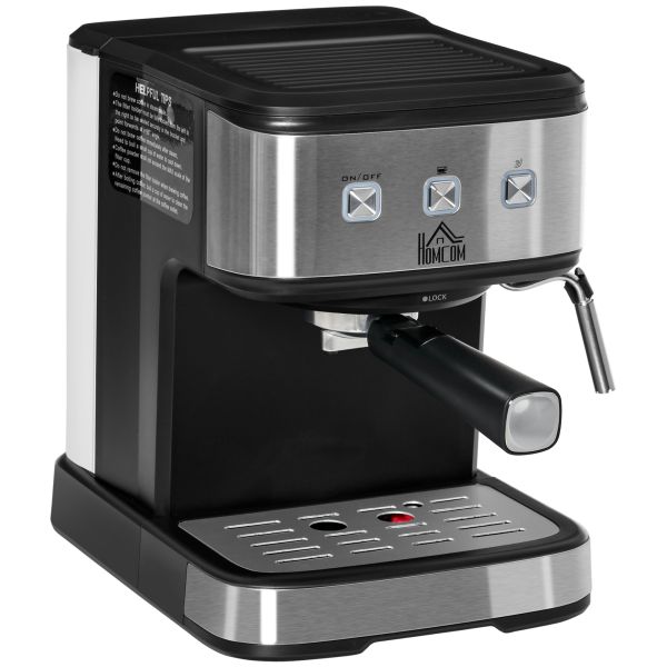 HOMCOM Espressomaschine mit Milchschäumer 850 W