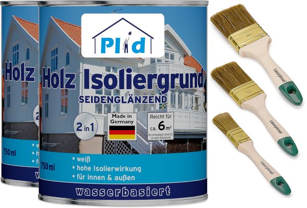 Premium Holz-Isoliergrund Isolierfarbe Isoliergrund Pinsel Weiß