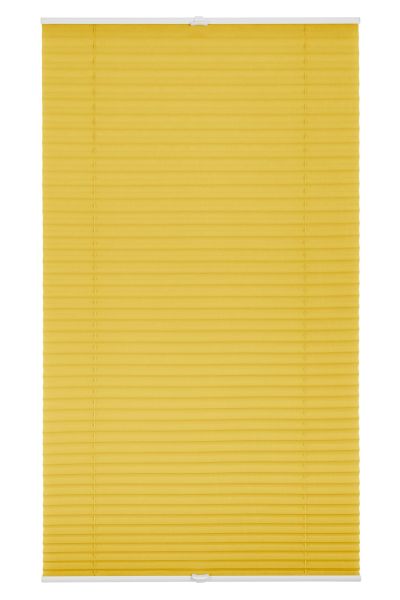 Lichtblick Plissee Klemmfix, ohne Bohren, verspannt - Gelb, 85 cm x 130 cm (B x L)