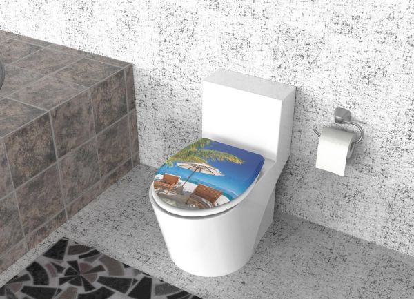 Duschwell Duroplast WC-Sitz mit Motiv - Meeresblick