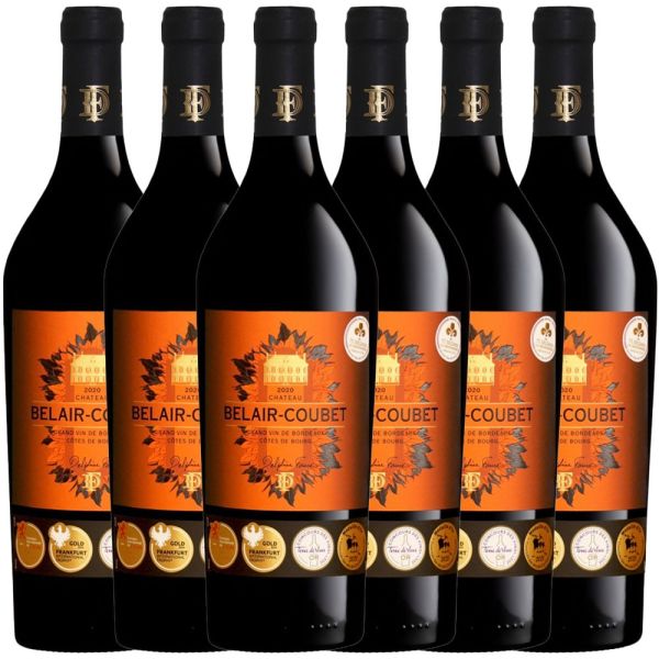 Château Belair-Coubet Grand Vin de Bordeaux Côtes du Bourg Orange Label 2020 - 6er Karton