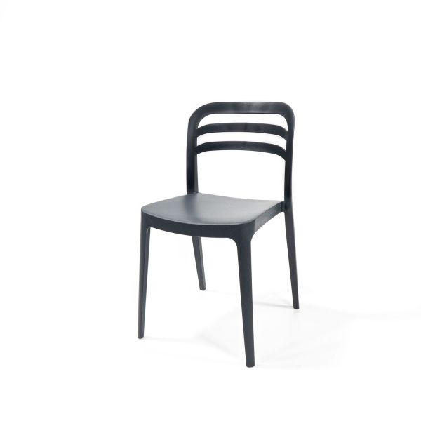 VEBA Wave Chair Anthrazit, Stapelstuhl Kunststoff, 50925