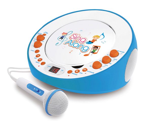 SING ALONG CD-Spieler/ Karaoke-Gerät mit Mikrofon - blau