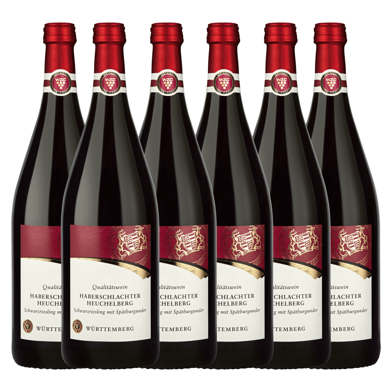 Haberschlachter Heuchelberg Schwarzriesling mit Spätburgunder Qualitätswein lieblich 1,0L 6er Karton Württembergische WZG Norma24 DE