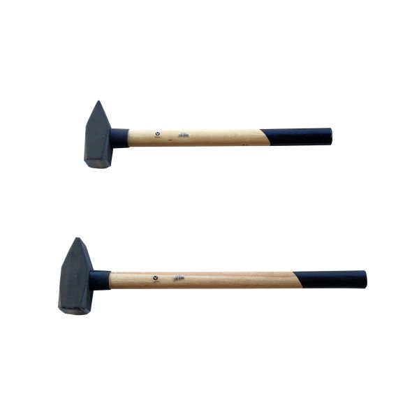 Vago-Tools Schlosserhammer Hammer Vorschlaghammer 3/4/kg je 1 Holzstiel 2 tlg Set