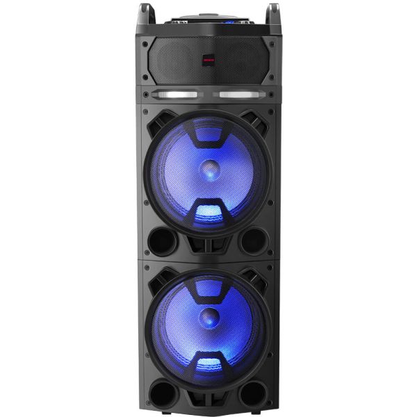 Aiwa KBTUS-900 Karaoke Lautsprecher LED Trolley 100W schwarz