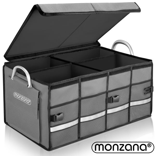 monzana® Kofferraumtasche Grau 60x35x30cm