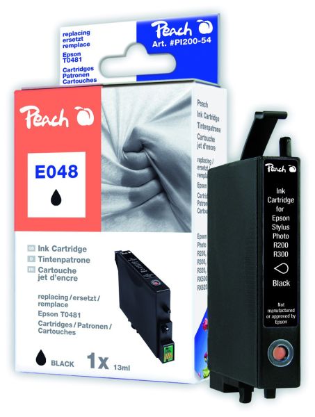 Peach Tintenpatrone schwarz kompatibel zu Epson T0481
