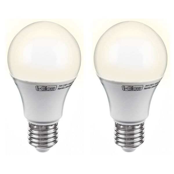 I-Glow LED-Birne, dimmbar, E27, 10W - 2er Set
