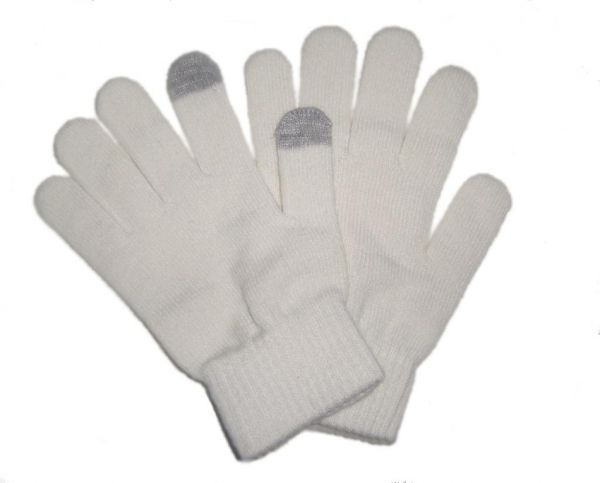 Touchscreen Handschuhe weiß Gr. Uni