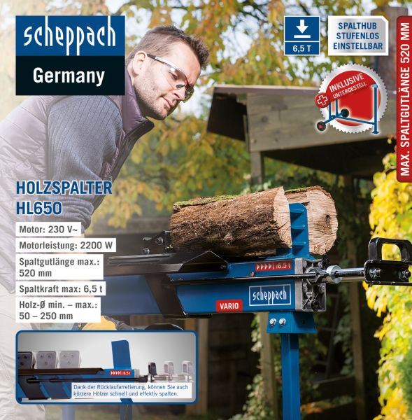 Scheppach Holzspalter HL650