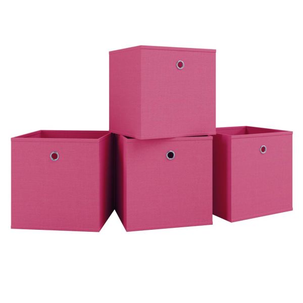 VCM 4er-Set Faltbox Klappbox "Boxas" - ohne Deckel Schwarz