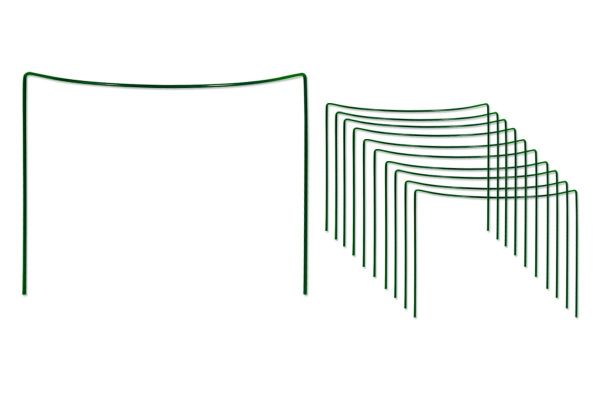 10 Stück Staudenhalter Planzenhalter, halbrund 35 x 41cm, grün