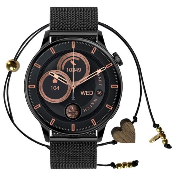 Vanad Pro Jewelry Black Set Maxcom Plantwear Men&#039;s Bracelet Smartwatch Schwarz