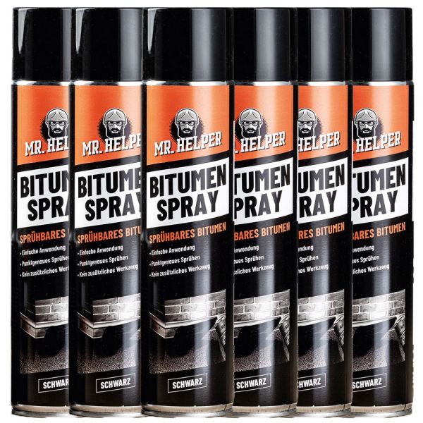 Mr. Helper Bitumen-Spray, ca. 600 ml - 6er-Set