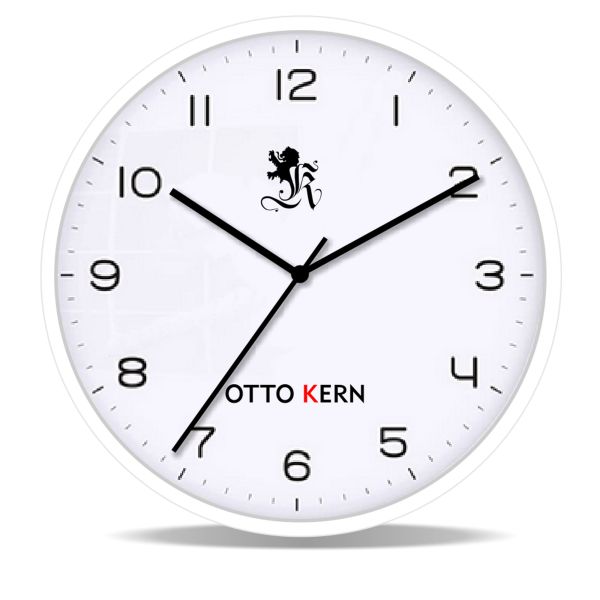 Otto Kern Design Wanduhr 30 cm geräuscharmes japanisches Uhrwerk