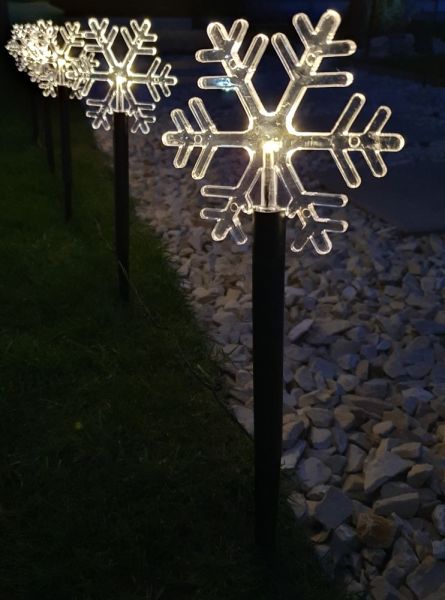 Star-Max LED-Leuchtstäbe - Schneeflocke, ca. 34,5 cm