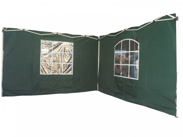 Westerholt Set mit 2 Seitenwänden inkl. Fenster für Stahl-Pavillon grün, 200x300cm