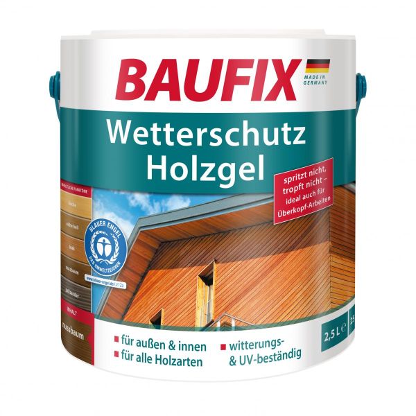 BAUFIX Wetterschutz-Holzgel anthrazitgrau 5 L 2 er Set