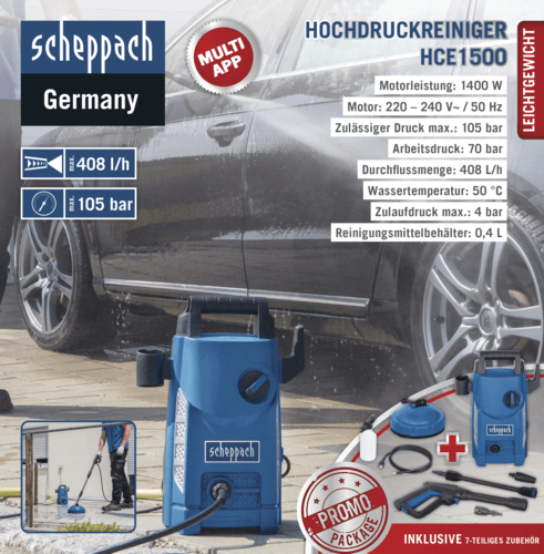 Scheppach Hochdruckreiniger HCE1500