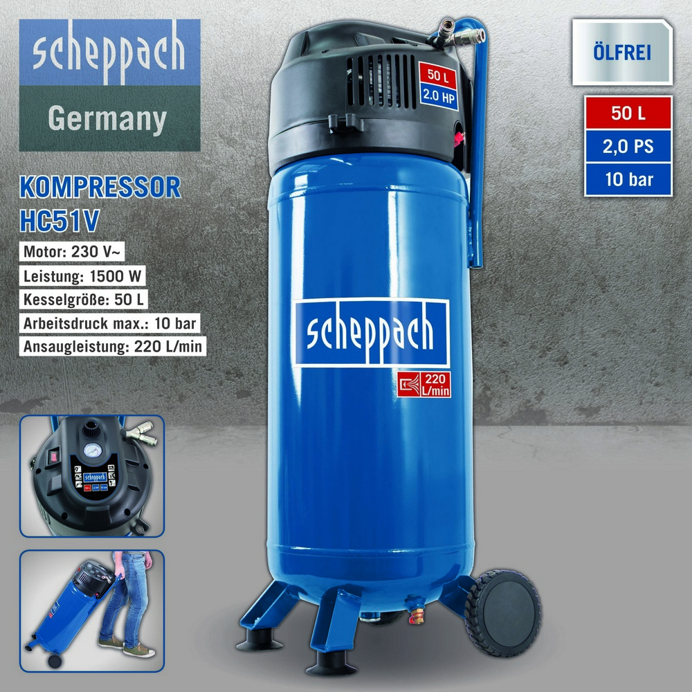 Scheppach Kompressor 50L, HC51V