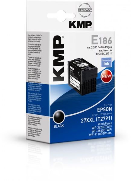 KMP E186 Tintenpatrone ersetzt Epson 27XXL (C13T27914010)