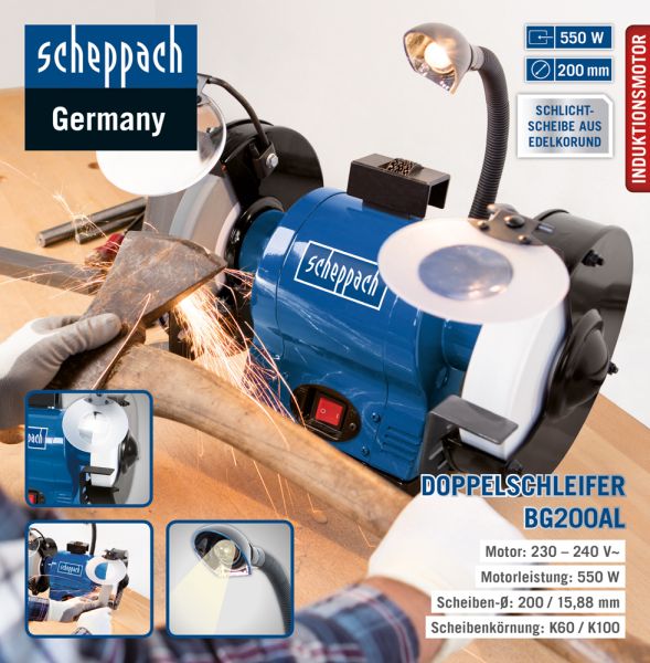 DETAIL Scheppach Schleifmaschine BG200