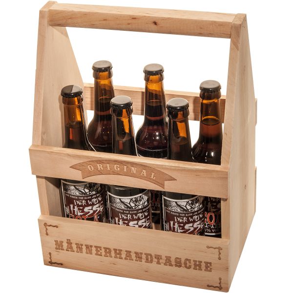 Spruchreif Bier- Flaschenträger "Original Männerhandtasche"