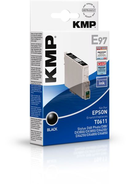 KMP E97 Tintenpatrone ersetzt Epson T0611 (C13T06114010)