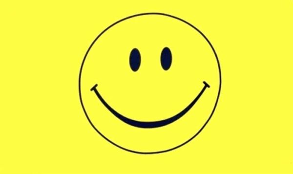 Flagge SMILEY gelb 90 x 150 cm mit 2 Messingösen