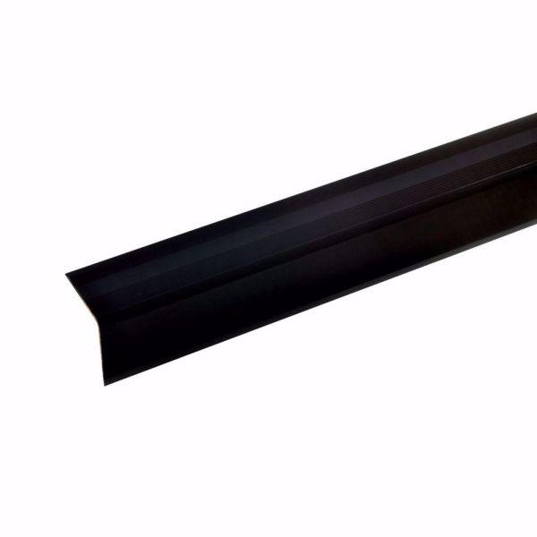 acerto® Alu Treppenwinkel-Profil 100cm 32x30mm bronze dunkel