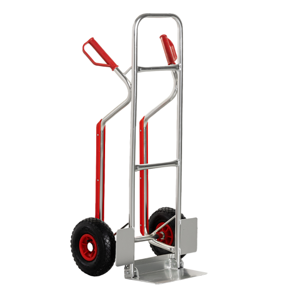 Kraft Werkzeuge Alu Transportkarre 200 kg, weiß - rot