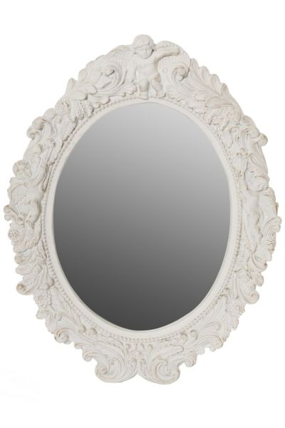 My Flair Ovaler Spiegel "Mogallal", weiß