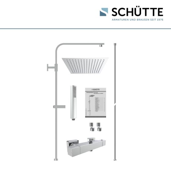 Duschset SUMBA, Duschsystem mit Thermostatarmatur Chrom
