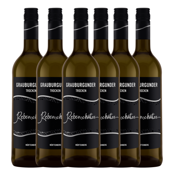 Rebenschätze Grauburgunder Qualitätswein trocken 6er Karton 0,75L